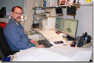 Kevin at CAD Workstation